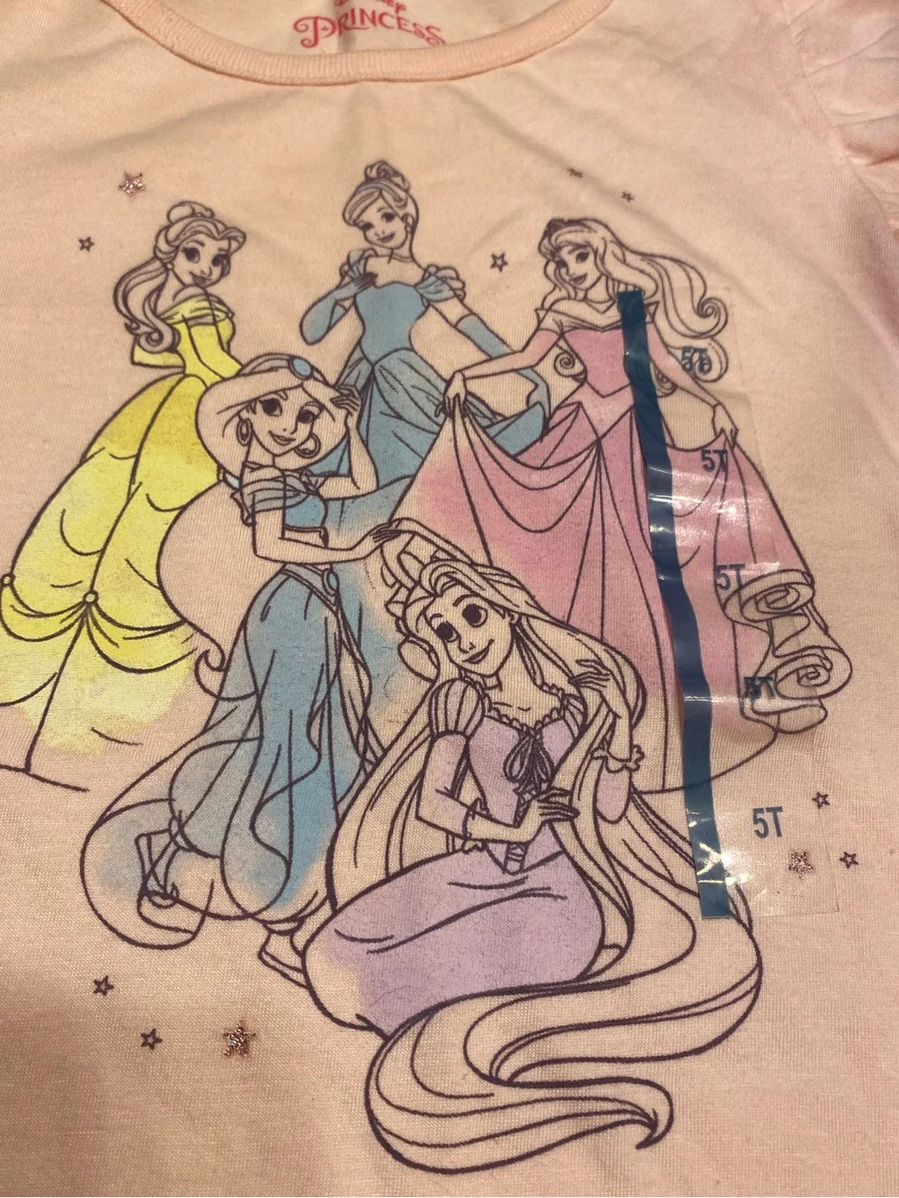 The Children's Place Denim Skort Disney Princess Graphic Tee NWT Size 5T - Picture 3 of 10